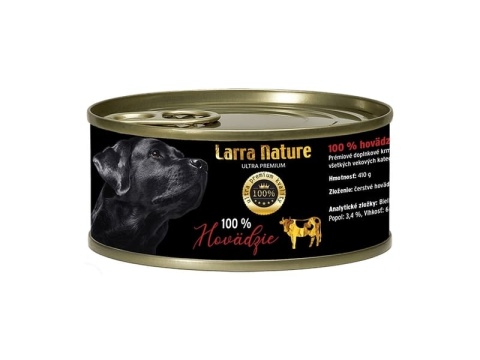 Larra Nature Mokra Karma dla Psów 100% Wołowiny 410 g