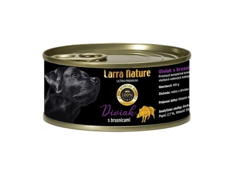 Larra Nature Mokra Karma dla Psów z Dzikiem i Żurawiną 410 g
