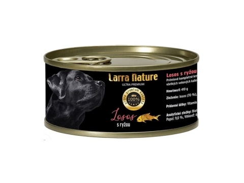 Larra Nature Mokra Karma dla Psów z Łososiem i Ryżem 410 g